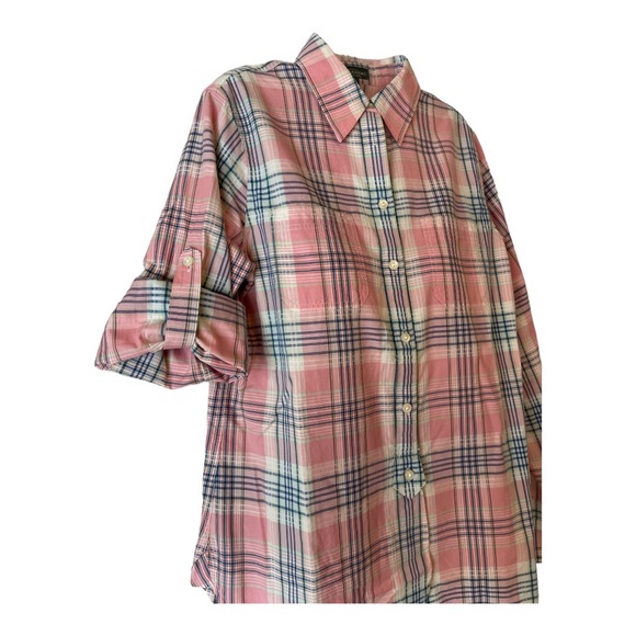 LRL Ralph LAUREN JEANS CO. Pink Plaid Shirt size: S - Picture 5 of 9